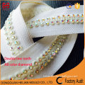 #10 plastic zipper with stone diamond zipper sewing for dresses rhinestone zip